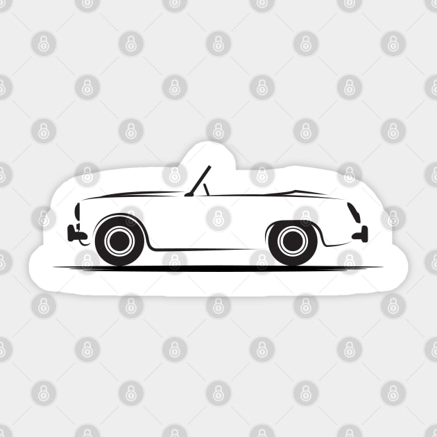 Austin Healey Sprite MK II  Black Sticker by PauHanaDesign